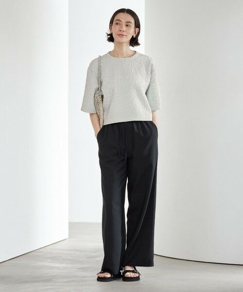 BEAUTY&YOUTH UNITED ARROWS / ビューティー&ユース ユナイテッドアローズ カットソー | ジャガード クルーネック 6分袖 プルオーバー | 詳細20