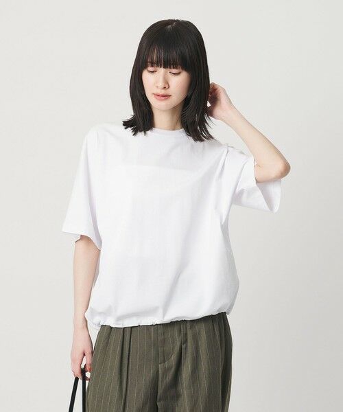 BEAUTY&YOUTH UNITED ARROWS / ビューティー&ユース ユナイテッドアローズ カットソー | ヘム ドローストリング 5分袖 Tシャツ | 詳細1