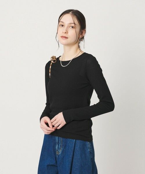 BEAUTY&YOUTH UNITED ARROWS / ビューティー&ユース ユナイテッドアローズ Tシャツ | ハイツイストコットン シアークレープ ロングスリーブTシャツ | 詳細7