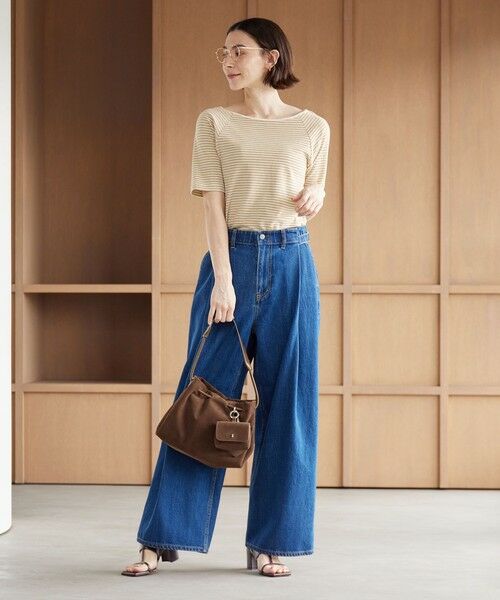 BEAUTY&YOUTH UNITED ARROWS / ビューティー&ユース ユナイテッドアローズ カットソー | コットン パイルボーダー 5分袖カットソー | 詳細10