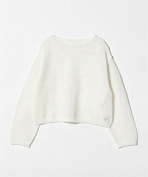 BEAUTY&YOUTH UNITED ARROWS / ビューティー&ユース ユナイテッドアローズ ニット・セーター | ペーパーメッシュ ショートワイド ニットプルオーバー ウォッシャブル | 詳細4