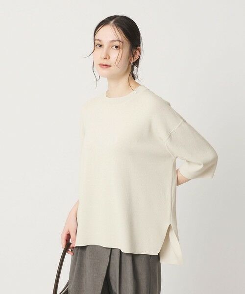 BEAUTY&YOUTH UNITED ARROWS / ビューティー&ユース ユナイテッドアローズ ニット・セーター | ハーフスリーブ ニットプルオーバー ウォッシャブル | 詳細6