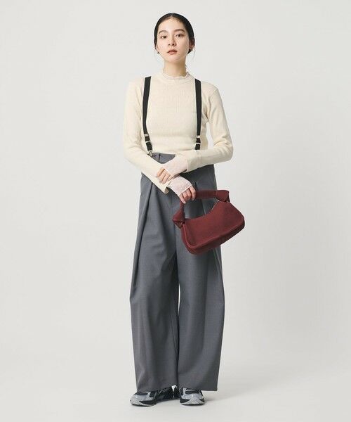 BEAUTY&YOUTH UNITED ARROWS / ビューティー&ユース ユナイテッドアローズ ニット・セーター | 【WEB限定 Wardrobe DAILY MINIMAL】レースコンビ リブニットプルオーバー ウォッシャブル | 詳細3