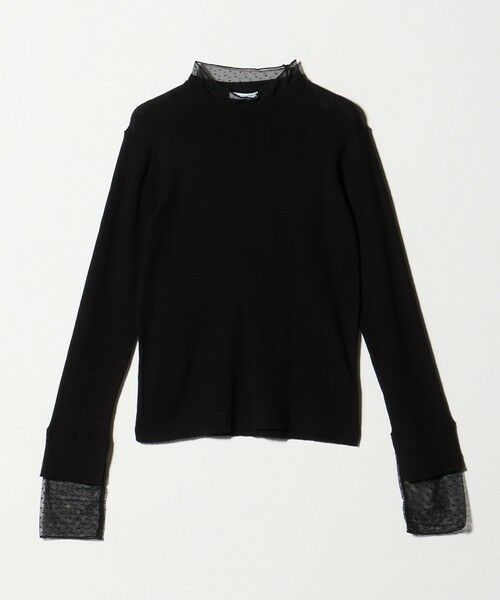 BEAUTY&YOUTH UNITED ARROWS / ビューティー&ユース ユナイテッドアローズ ニット・セーター | 【WEB限定 Wardrobe DAILY MINIMAL】レースコンビ リブニットプルオーバー ウォッシャブル | 詳細10