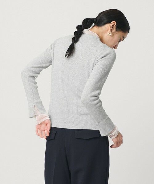 BEAUTY&YOUTH UNITED ARROWS / ビューティー&ユース ユナイテッドアローズ ニット・セーター | 【WEB限定 Wardrobe DAILY MINIMAL】レースコンビ リブニットプルオーバー ウォッシャブル | 詳細15