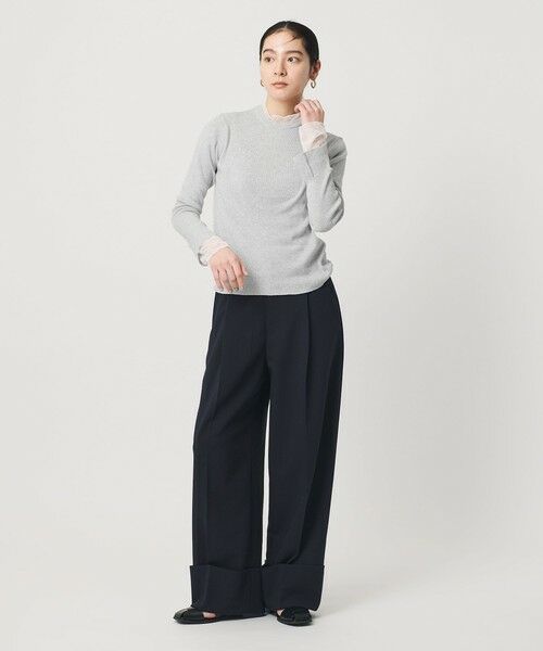 BEAUTY&YOUTH UNITED ARROWS / ビューティー&ユース ユナイテッドアローズ ニット・セーター | 【WEB限定 Wardrobe DAILY MINIMAL】レースコンビ リブニットプルオーバー ウォッシャブル | 詳細16