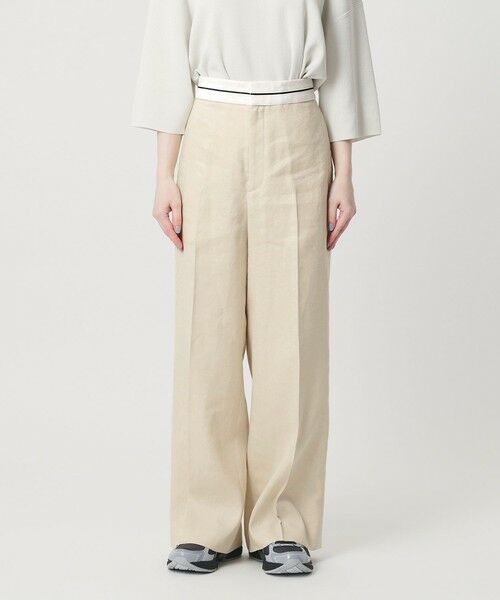 BEAUTY&YOUTH UNITED ARROWS / ビューティー&ユース ユナイテッドアローズ その他パンツ | 麻ブレンド マーベルト ワイドパンツ UVカット | 詳細4