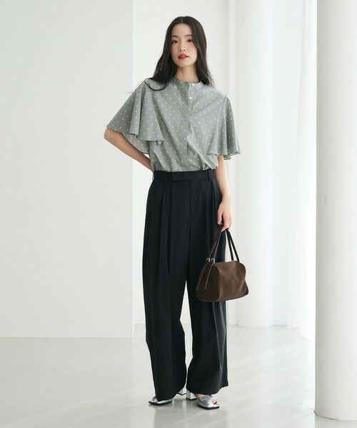 BEAUTY&YOUTH UNITED ARROWS / ビューティー&ユース ユナイテッドアローズ その他パンツ | ナイロンコットン ワイドタックパンツ ウォッシャブル | 詳細7