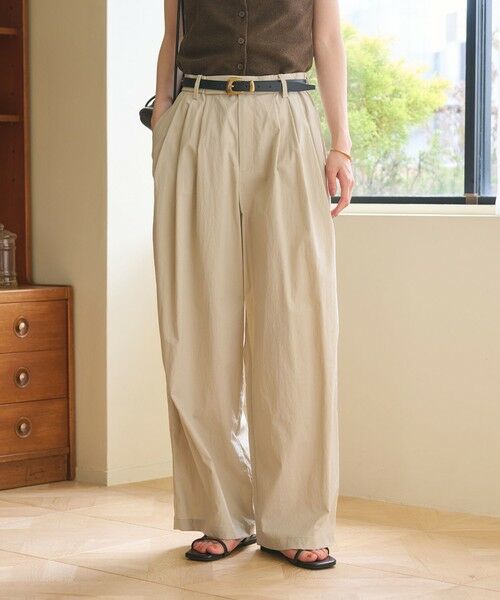 BEAUTY&YOUTH UNITED ARROWS / ビューティー&ユース ユナイテッドアローズ その他パンツ | ナイロンコットン ワイドタックパンツ ウォッシャブル | 詳細9