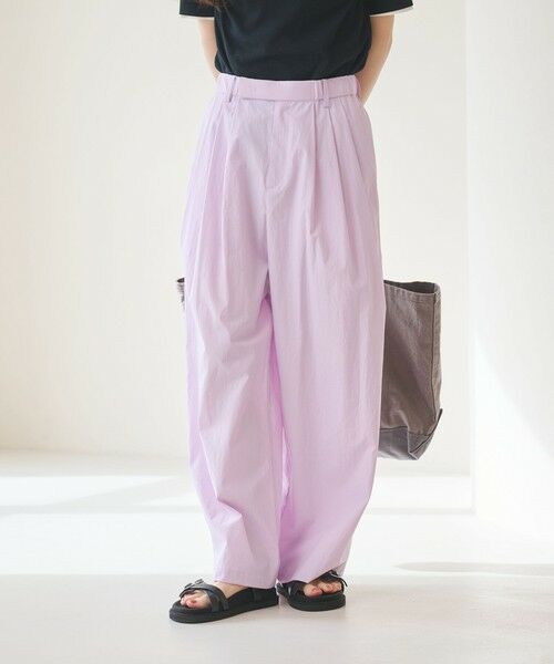 BEAUTY&YOUTH UNITED ARROWS / ビューティー&ユース ユナイテッドアローズ その他パンツ | ナイロンコットン ワイドタックパンツ ウォッシャブル | 詳細21