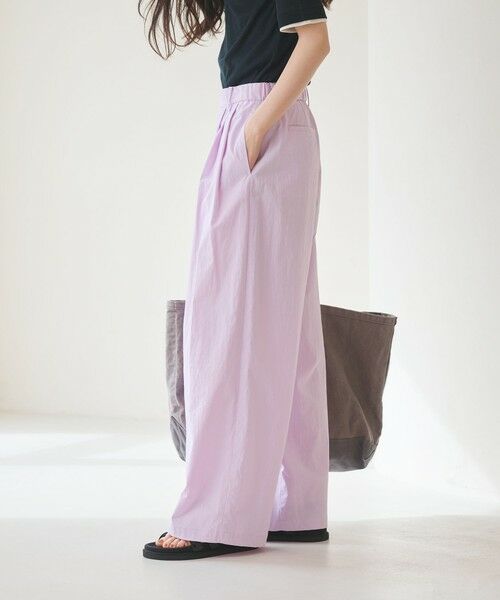 BEAUTY&YOUTH UNITED ARROWS / ビューティー&ユース ユナイテッドアローズ その他パンツ | ナイロンコットン ワイドタックパンツ ウォッシャブル | 詳細22