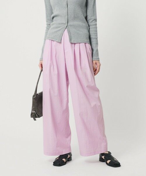 BEAUTY&YOUTH UNITED ARROWS / ビューティー&ユース ユナイテッドアローズ その他パンツ | ナイロンコットン ワイドタックパンツ ウォッシャブル | 詳細25