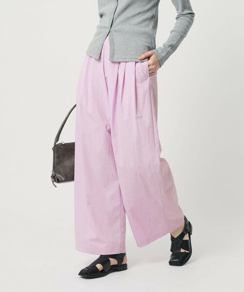 BEAUTY&YOUTH UNITED ARROWS / ビューティー&ユース ユナイテッドアローズ その他パンツ | ナイロンコットン ワイドタックパンツ ウォッシャブル | 詳細26