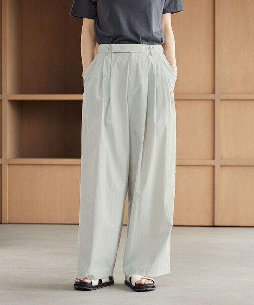 BEAUTY&YOUTH UNITED ARROWS / ビューティー&ユース ユナイテッドアローズ その他パンツ | ナイロンコットン ワイドタックパンツ ウォッシャブル | 詳細28