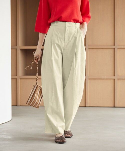 BEAUTY&YOUTH UNITED ARROWS / ビューティー&ユース ユナイテッドアローズ その他パンツ | タックカーブパンツ ウォッシャブル 接触冷感 | 詳細3