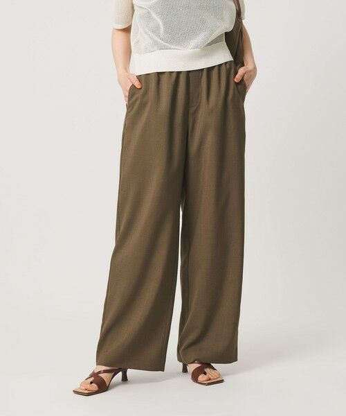 BEAUTY&YOUTH UNITED ARROWS / ビューティー&ユース ユナイテッドアローズ その他パンツ | リネンライク ライトイージーパンツ ウォッシャブル 防シワ（DK.BROWN）