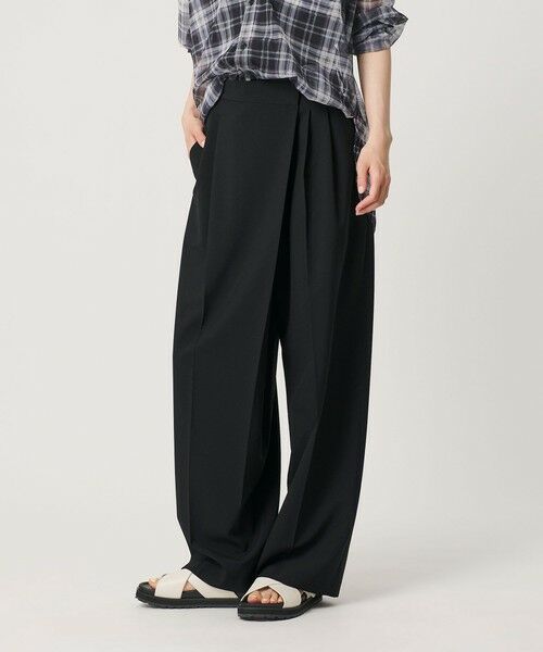 BEAUTY&YOUTH UNITED ARROWS / ビューティー&ユース ユナイテッドアローズ その他パンツ | ポプリン 2タック ラップパンツ ウォッシャブル 吸水速乾 接触冷感 | 詳細4