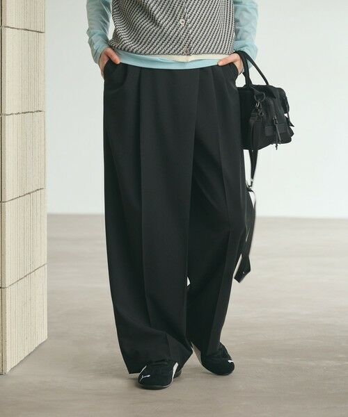 BEAUTY&YOUTH UNITED ARROWS / ビューティー&ユース ユナイテッドアローズ その他パンツ | ポプリン 2タック ラップパンツ ウォッシャブル 吸水速乾 接触冷感 | 詳細1