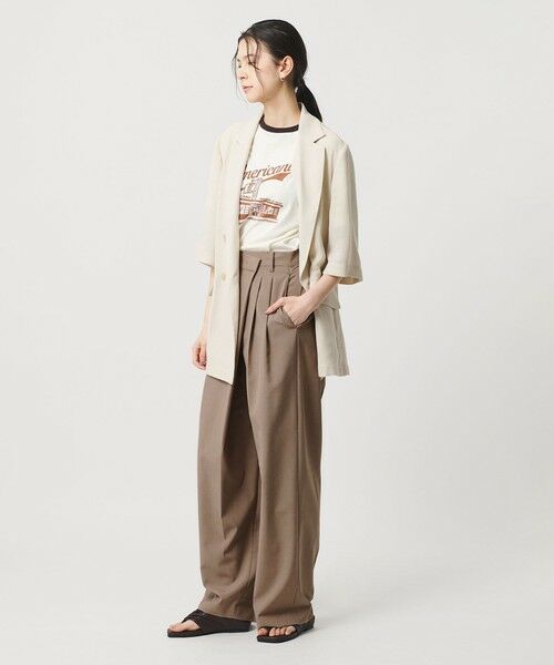 BEAUTY&YOUTH UNITED ARROWS / ビューティー&ユース ユナイテッドアローズ その他パンツ | ポプリン 2タック ラップパンツ ウォッシャブル 吸水速乾 接触冷感 | 詳細23