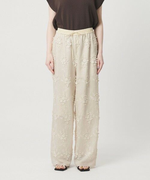 BEAUTY&YOUTH UNITED ARROWS / ビューティー&ユース ユナイテッドアローズ その他パンツ | セルロースナイロン エンブロイダリー イージーパンツ | 詳細5
