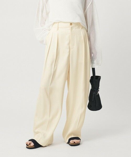 BEAUTY&YOUTH UNITED ARROWS / ビューティー&ユース ユナイテッドアローズ その他パンツ | ポリエステル ドレープ 2タック ワイドパンツ ウォッシャブル | 詳細1