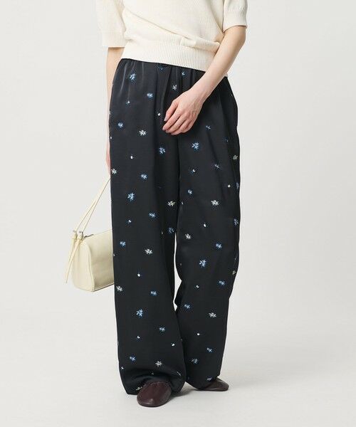 BEAUTY&YOUTH UNITED ARROWS / ビューティー&ユース ユナイテッドアローズ その他パンツ | フラワー エンブロイダリー ドローストリング パンツ ウォッシャブル | 詳細1