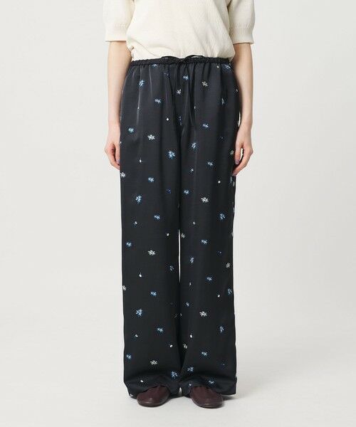 BEAUTY&YOUTH UNITED ARROWS / ビューティー&ユース ユナイテッドアローズ その他パンツ | フラワー エンブロイダリー ドローストリング パンツ ウォッシャブル | 詳細3