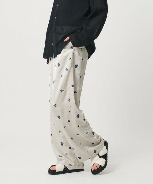BEAUTY&YOUTH UNITED ARROWS / ビューティー&ユース ユナイテッドアローズ その他パンツ | フラワー エンブロイダリー ドローストリング パンツ ウォッシャブル | 詳細11