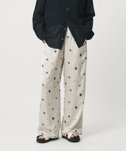 BEAUTY&YOUTH UNITED ARROWS / ビューティー&ユース ユナイテッドアローズ その他パンツ | フラワー エンブロイダリー ドローストリング パンツ ウォッシャブル | 詳細10