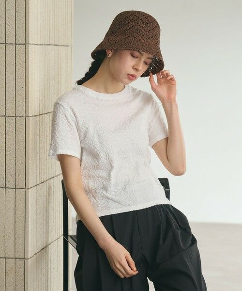 BEAUTY&YOUTH UNITED ARROWS / ビューティー&ユース ユナイテッドアローズ カットソー | ジャガード コンパクト ショートスリーブTシャツ | 詳細2