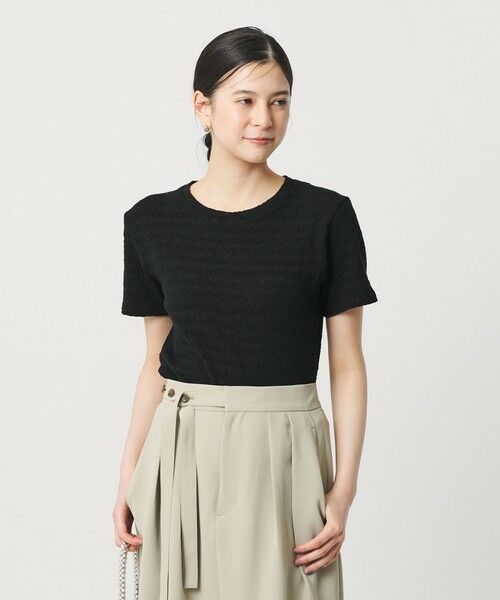 BEAUTY&YOUTH UNITED ARROWS / ビューティー&ユース ユナイテッドアローズ カットソー | ジャガード コンパクト ショートスリーブTシャツ | 詳細7