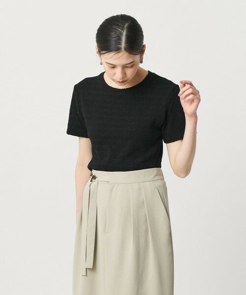 BEAUTY&YOUTH UNITED ARROWS / ビューティー&ユース ユナイテッドアローズ カットソー | ジャガード コンパクト ショートスリーブTシャツ | 詳細8