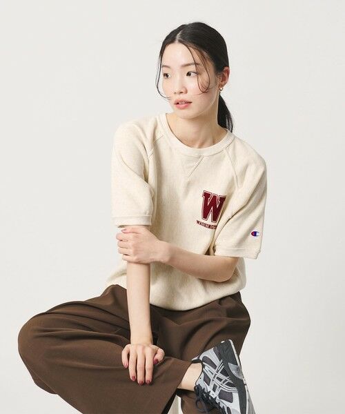 BEAUTY&YOUTH UNITED ARROWS / ビューティー&ユース ユナイテッドアローズ スウェット | 【別注】＜Champion＞ロゴスウェット ショートスリーブ プルオーバー | 詳細1