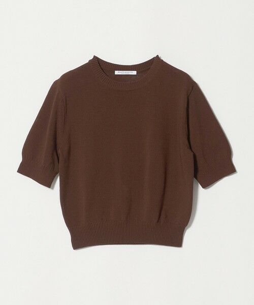 BEAUTY&YOUTH UNITED ARROWS / ビューティー&ユース ユナイテッドアローズ ニット・セーター | コイルニット ショートスリーブ プルオーバー ウォッシャブル(DK.BROWN)