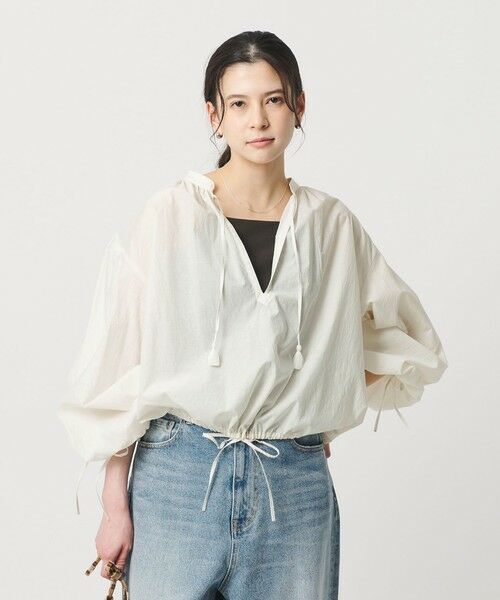 BEAUTY&YOUTH UNITED ARROWS / ビューティー&ユース ユナイテッドアローズ シャツ・ブラウス | コットンナイロン ボリューム スキッパー ブラウス | 詳細1