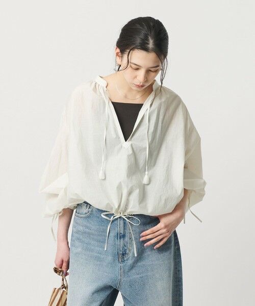 BEAUTY&YOUTH UNITED ARROWS / ビューティー&ユース ユナイテッドアローズ シャツ・ブラウス | コットンナイロン ボリューム スキッパー ブラウス | 詳細2