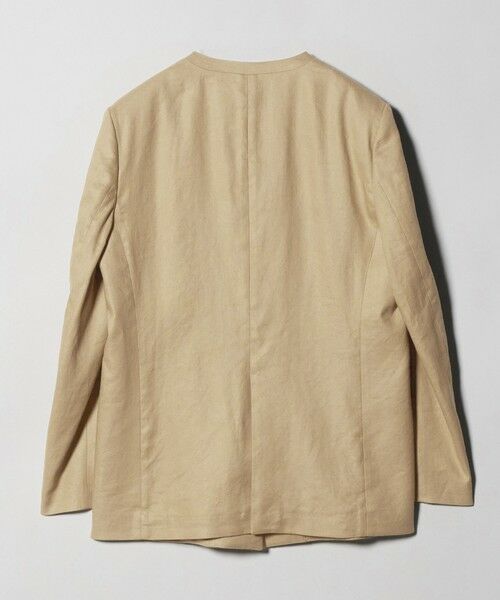 BEAUTY&YOUTH UNITED ARROWS / ビューティー&ユース ユナイテッドアローズ ノーカラージャケット | 麻ブレンド カラーレス シングル ジャケット UVカット | 詳細12