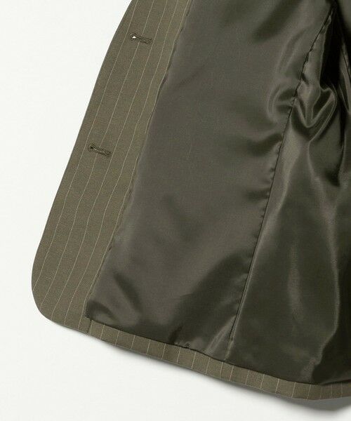 BEAUTY&YOUTH UNITED ARROWS / ビューティー&ユース ユナイテッドアローズ ノーカラージャケット | 麻ブレンド ストライプ カラーレス ジャケット | 詳細24