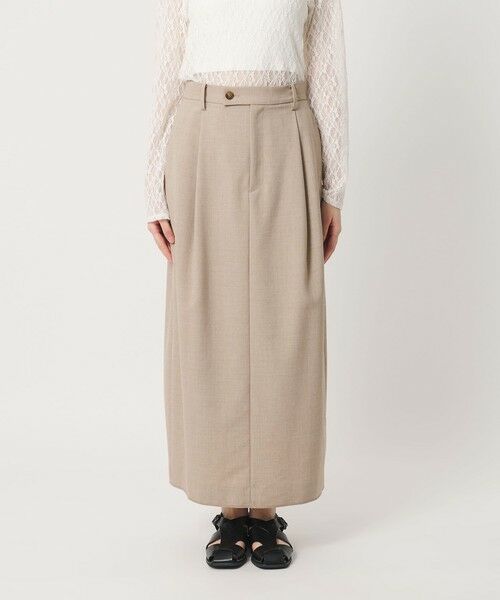 BEAUTY&YOUTH UNITED ARROWS / ビューティー&ユース ユナイテッドアローズ ロング・マキシ丈スカート | ポリエステルブレンド タックスカート | 詳細12