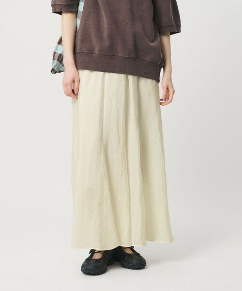 BEAUTY&YOUTH UNITED ARROWS / ビューティー&ユース ユナイテッドアローズ ロング・マキシ丈スカート | セルロースナイロン ワッシャーロングスカート ウォッシャブル | 詳細1