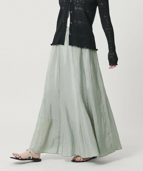 BEAUTY&YOUTH UNITED ARROWS / ビューティー&ユース ユナイテッドアローズ ロング・マキシ丈スカート | セルロースナイロン ワッシャーロングスカート ウォッシャブル | 詳細8