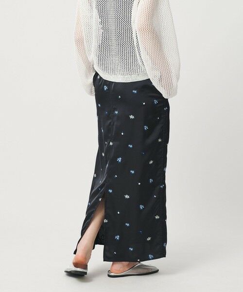 BEAUTY&YOUTH UNITED ARROWS / ビューティー&ユース ユナイテッドアローズ ロング・マキシ丈スカート | フラワー エンブロイダリー ドローストリング スカート ウォッシャブル | 詳細3