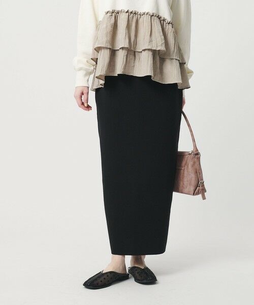 BEAUTY&YOUTH UNITED ARROWS / ビューティー&ユース ユナイテッドアローズ ロング・マキシ丈スカート | 【WEB限定 Wardrobe DAILY MINIMAL】ミラノリブ ニットスカート ウォッシャブル | 詳細4
