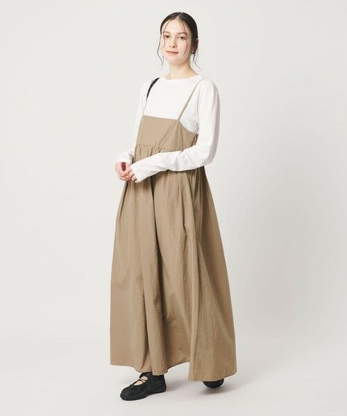 BEAUTY&YOUTH UNITED ARROWS / ビューティー&ユース ユナイテッドアローズ ミニ丈・ひざ丈ワンピース | バックホール キャミソール ワンピース ウォッシャブル | 詳細11