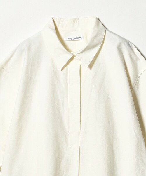 BEAUTY&YOUTH UNITED ARROWS / ビューティー&ユース ユナイテッドアローズ ミニ丈・ひざ丈ワンピース | コットンナイロン ミニ シャツワンピース | 詳細5