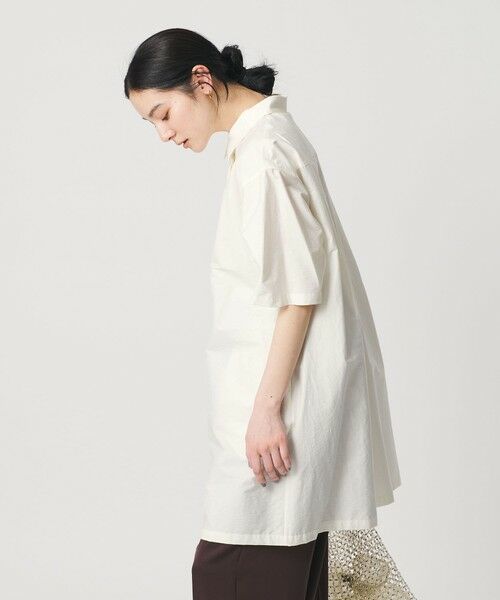BEAUTY&YOUTH UNITED ARROWS / ビューティー&ユース ユナイテッドアローズ ミニ丈・ひざ丈ワンピース | コットンナイロン ミニ シャツワンピース | 詳細1
