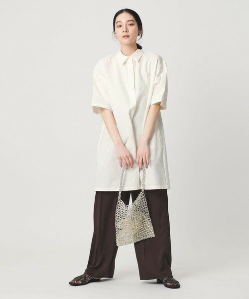 BEAUTY&YOUTH UNITED ARROWS / ビューティー&ユース ユナイテッドアローズ ミニ丈・ひざ丈ワンピース | コットンナイロン ミニ シャツワンピース | 詳細3