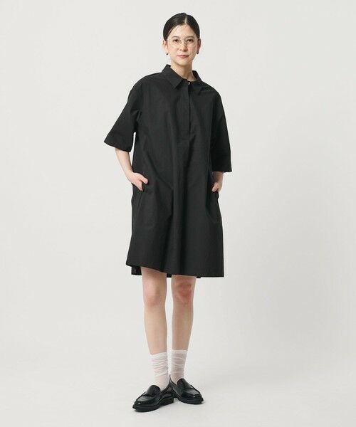BEAUTY&YOUTH UNITED ARROWS / ビューティー&ユース ユナイテッドアローズ ミニ丈・ひざ丈ワンピース | コットンナイロン ミニ シャツワンピース | 詳細7