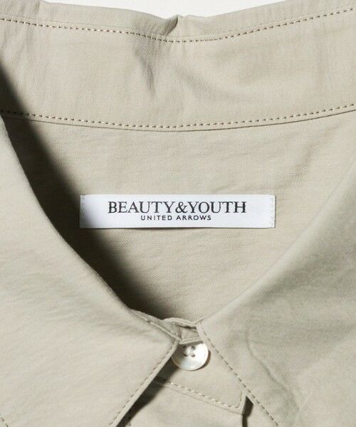 BEAUTY&YOUTH UNITED ARROWS / ビューティー&ユース ユナイテッドアローズ ミニ丈・ひざ丈ワンピース | コットンナイロン ミニ シャツワンピース | 詳細28