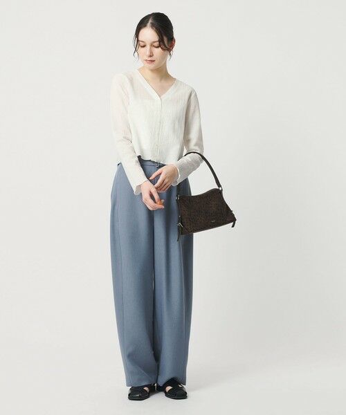 BEAUTY&YOUTH UNITED ARROWS / ビューティー&ユース ユナイテッドアローズ カーディガン・ボレロ | ソリッド＆チェック Vネック カーディガン | 詳細3